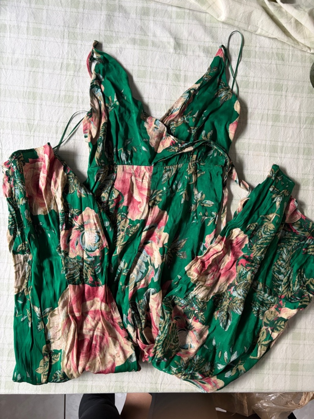 Free PeopleGreen Floral jumpsuit - Picture 6 of 6